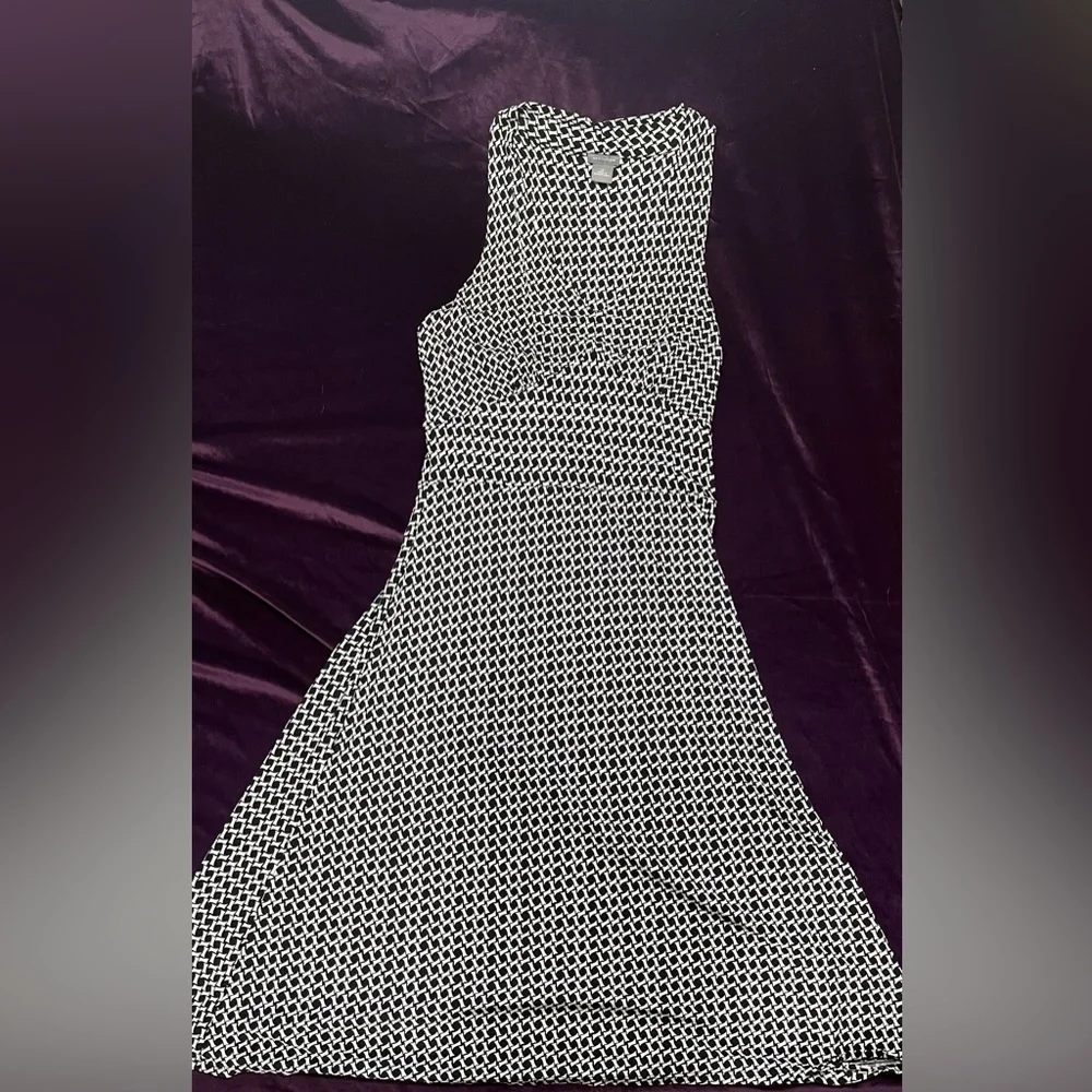 Ann Taylor maxi dress black and white size 12 - Picture 3 of 5